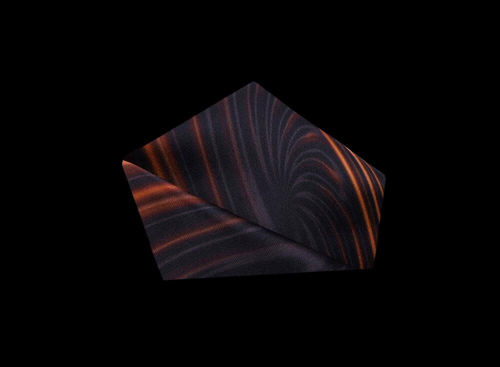 A Brown and Dark Brown Color Chocolate Swirl Pattern Pocket Square||Caramel Swirl Pattern