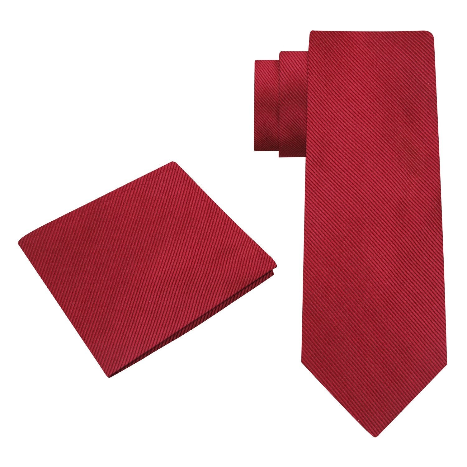 Alt View: Chili Red Tie and Pocket Square