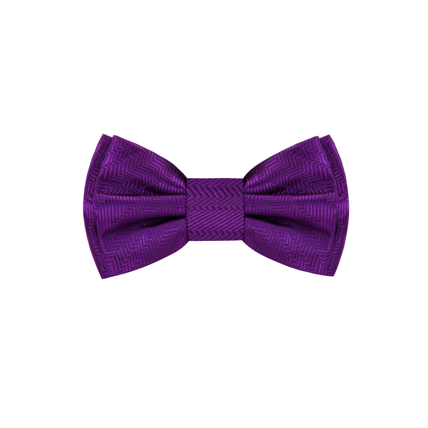 A Classy Purple Solid Pattern Self Tie Bow Tie 
