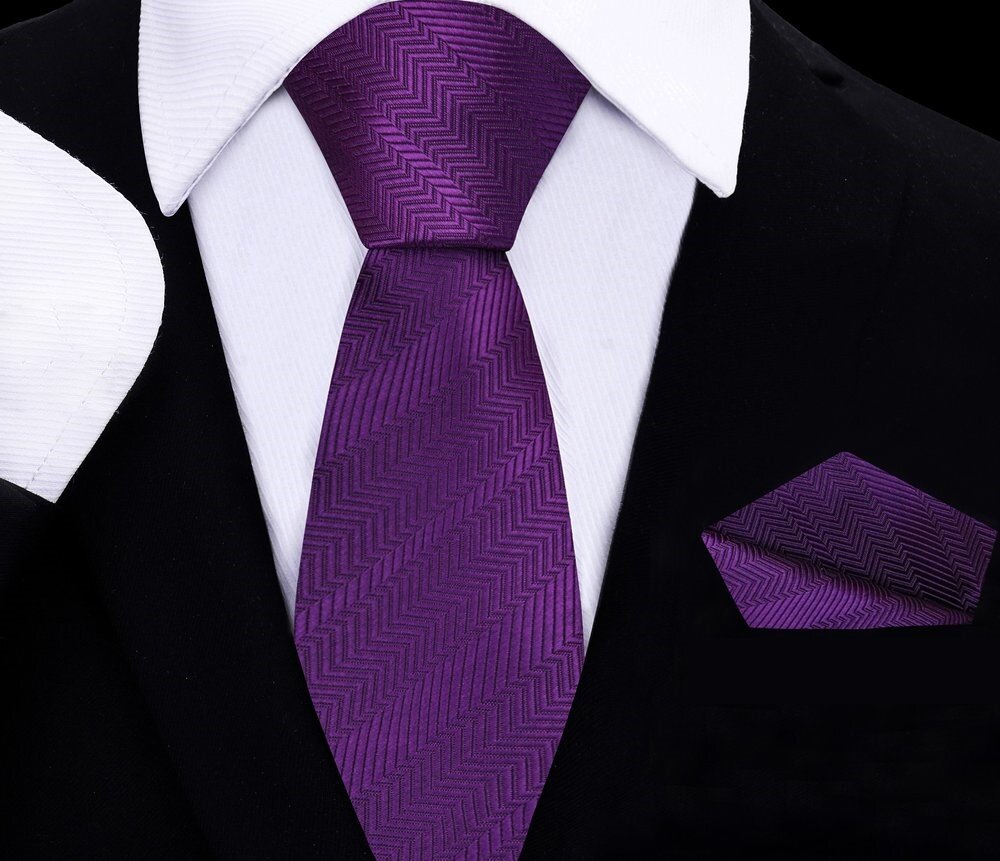Kids Classy Purple Tie and Pocket Square