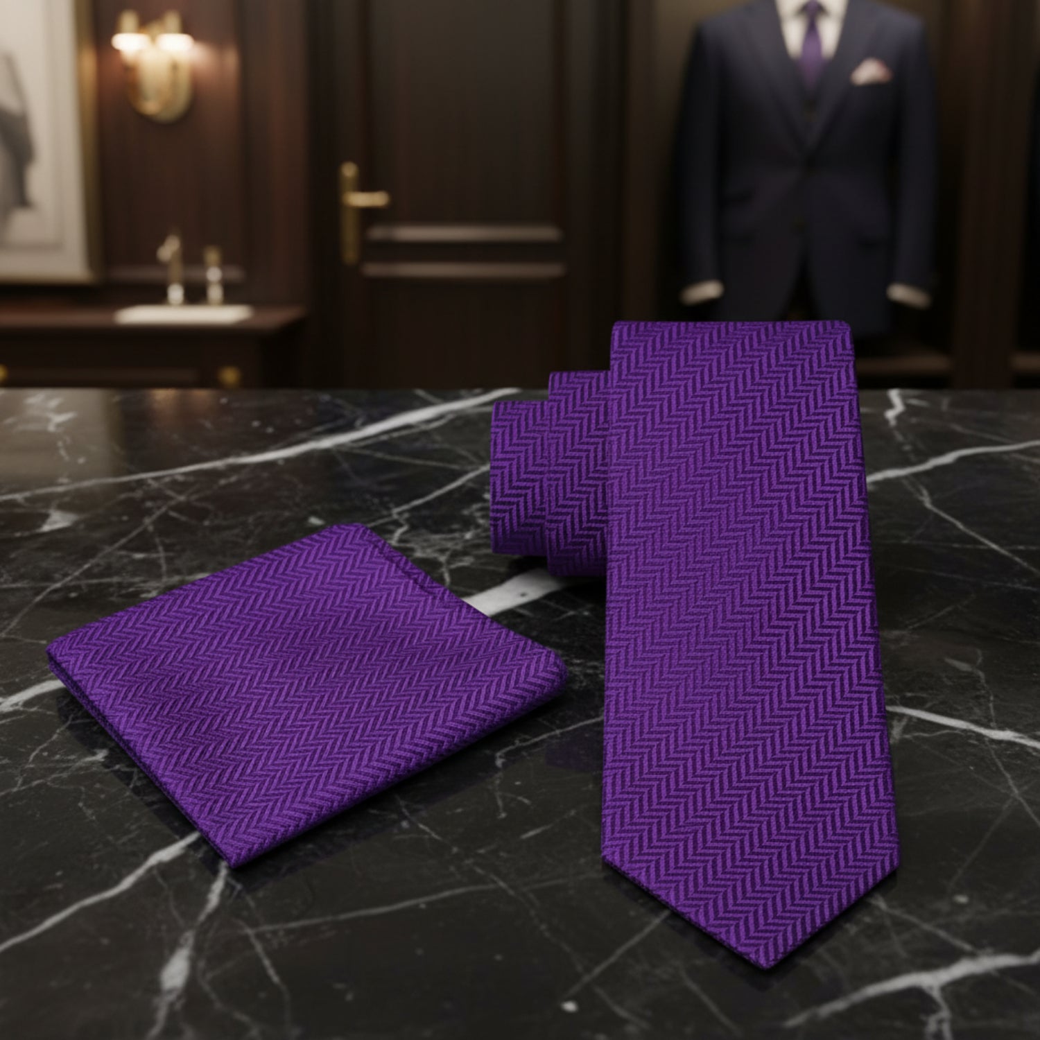 Sophisticated Pink/Purple Silk Tie