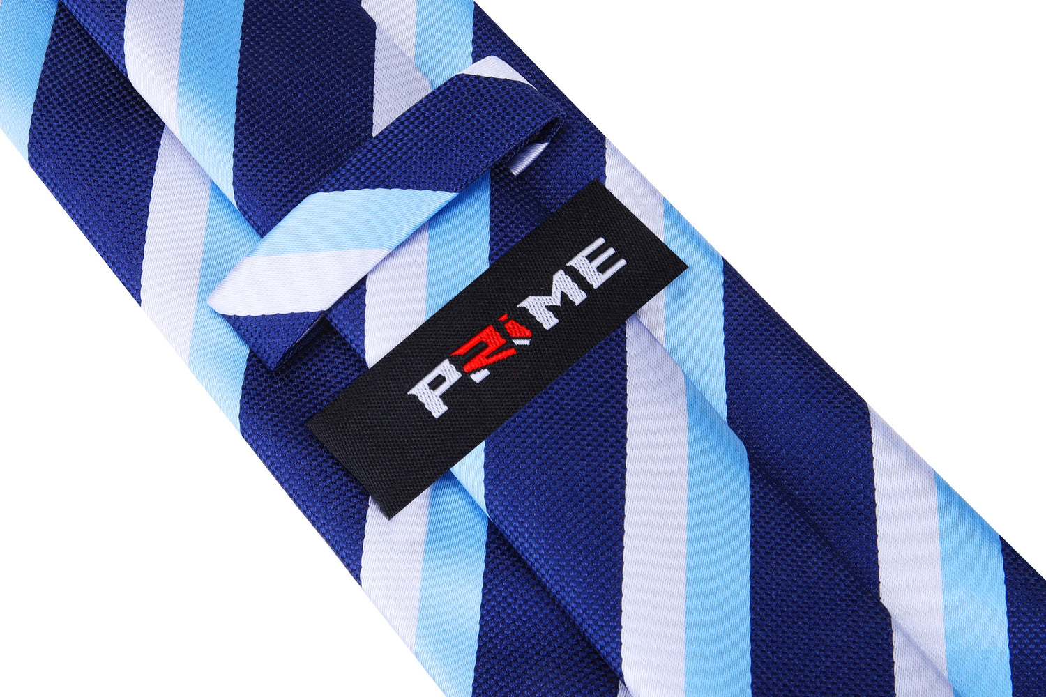 Coach PRIME Deion Sanders Blue Block Stripe Tie Keep