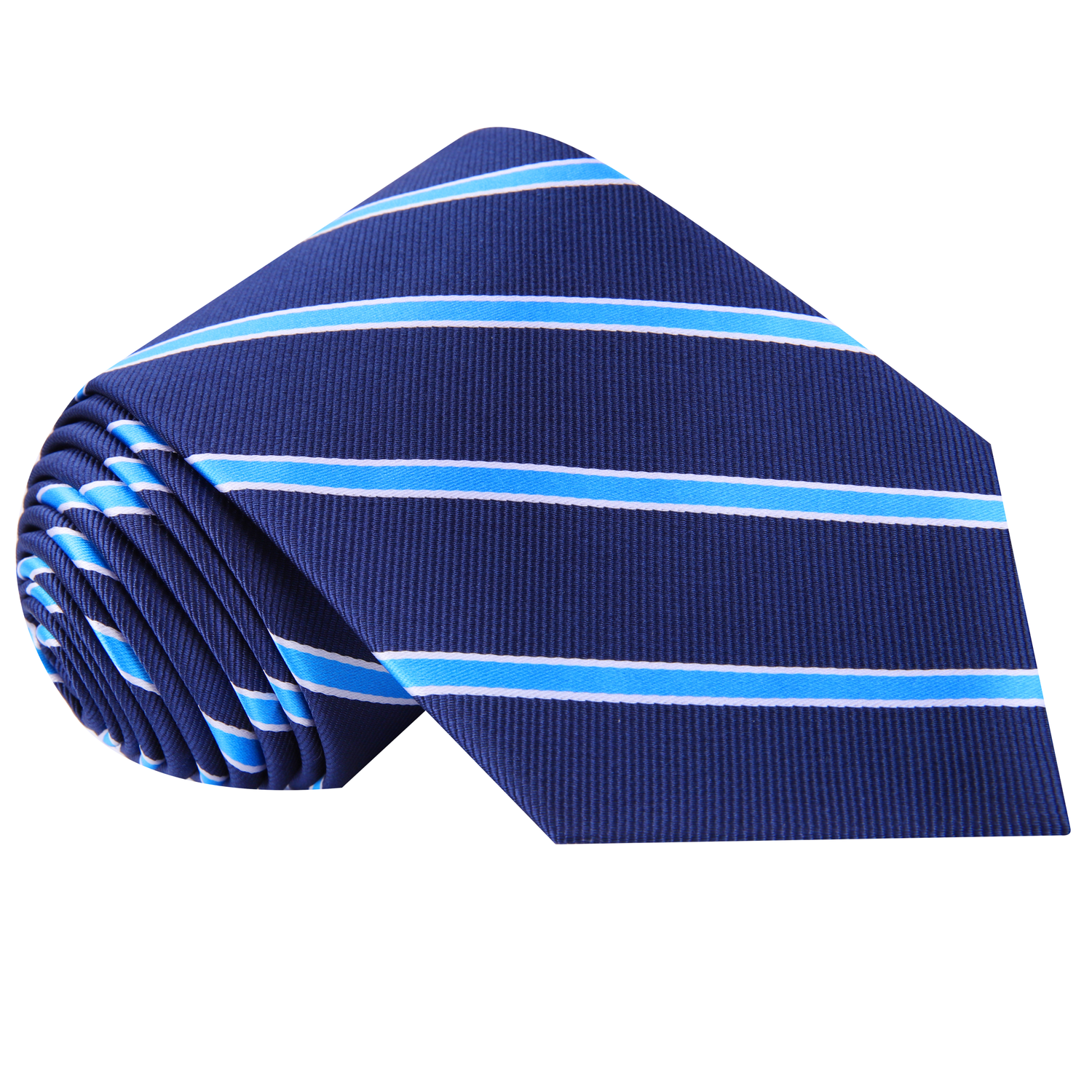 Coach PRIME Deion Sanders Deep Blue, Light Blue Stripe Tie