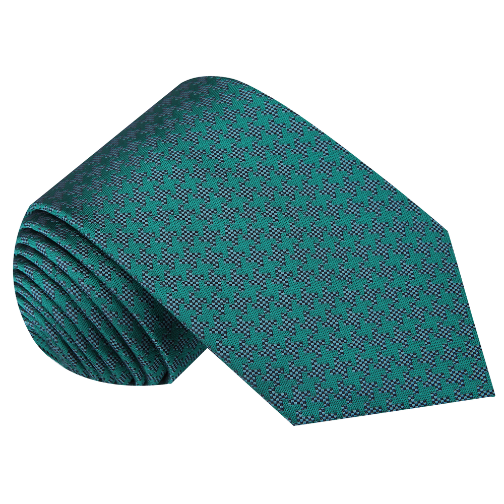 Green Hounds Tooth Tie