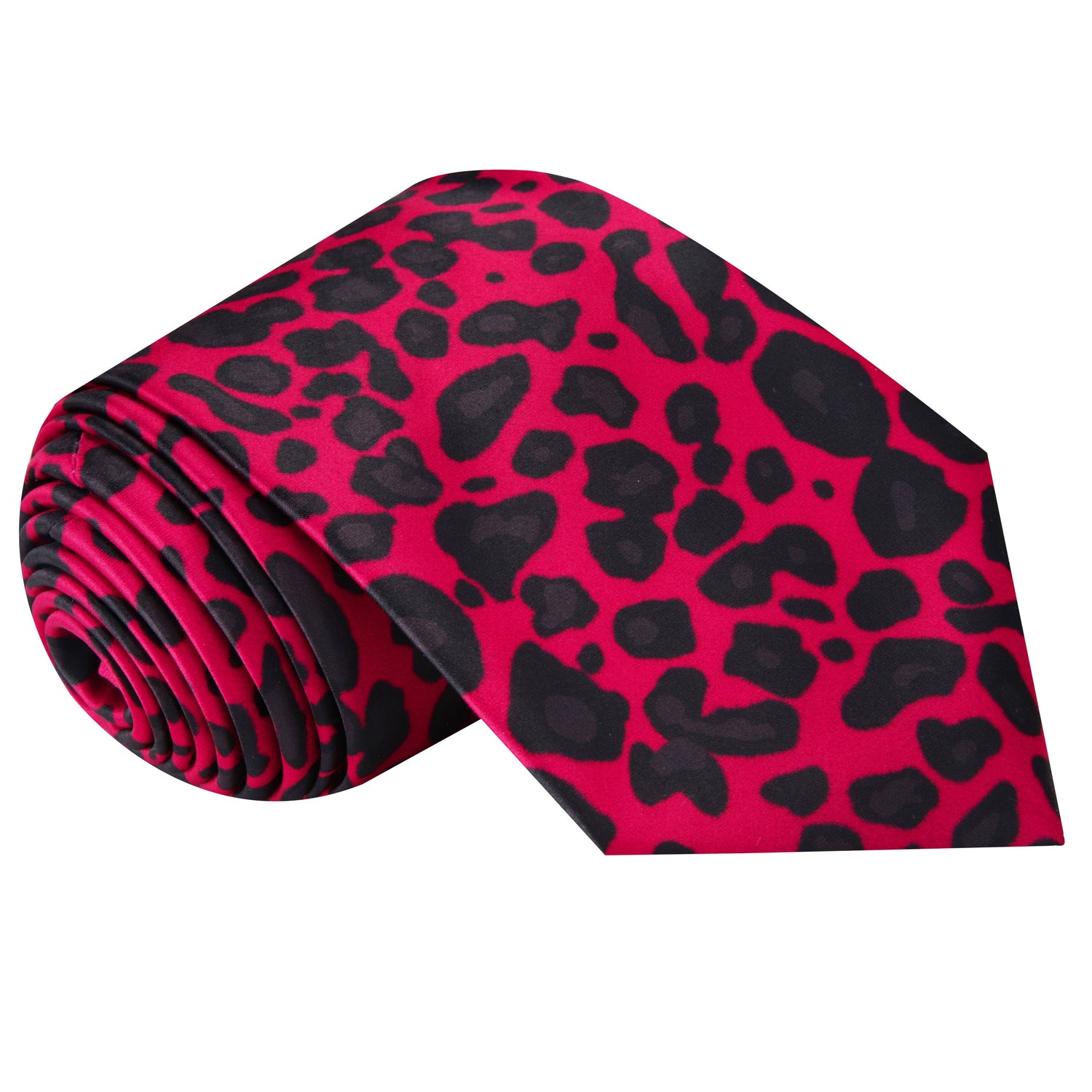 Red and Black Cheetah Tie