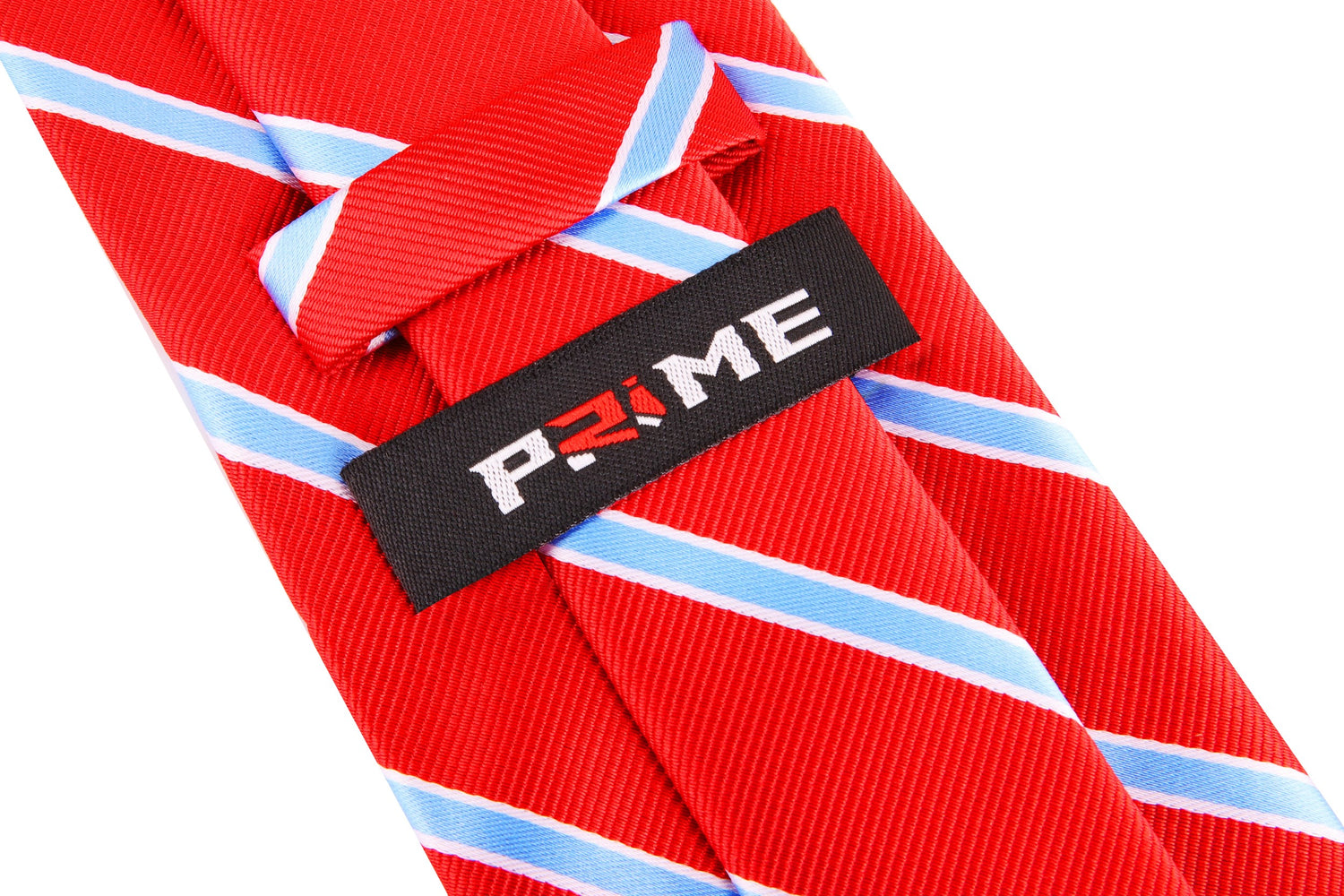Coach PRIME Deion Sanders Red, Light Blue Stripe Tie Keep