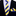 Yellow, Blue block stripe thin tie and square