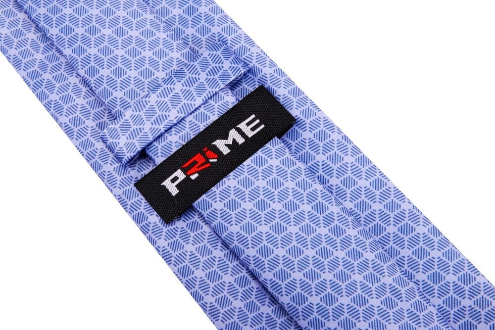 Deep Periwinkle, Blue 3D Cubes Tie Showing PRIME Logo
