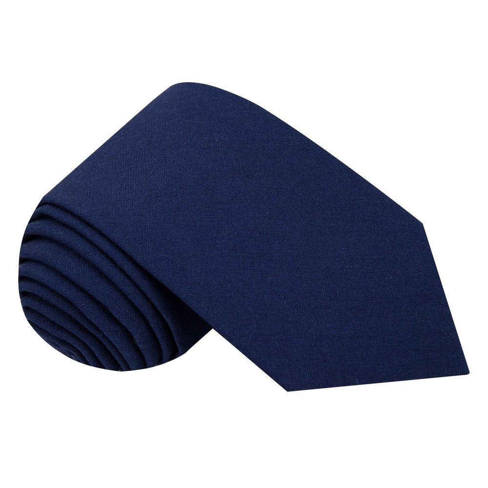 Dark Blue Linen Tie