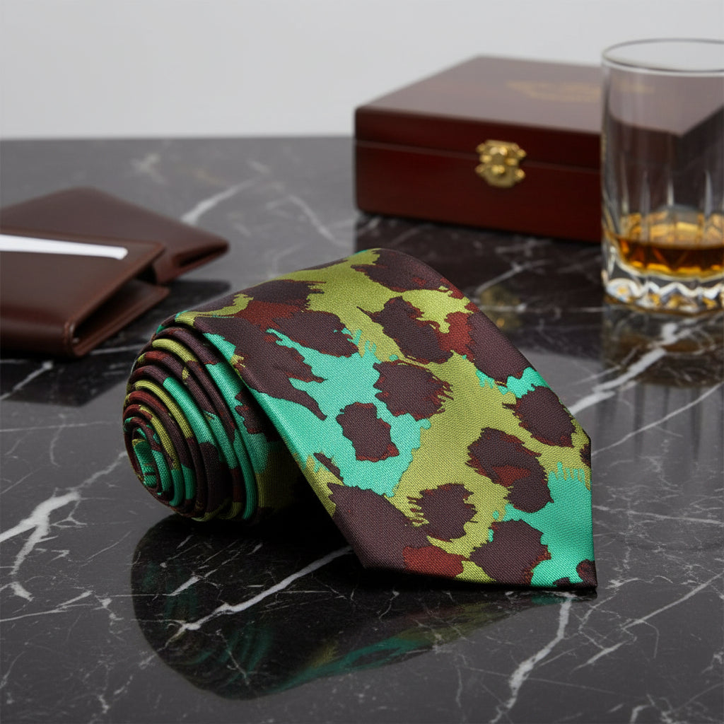 Earth Cheetah Tie 