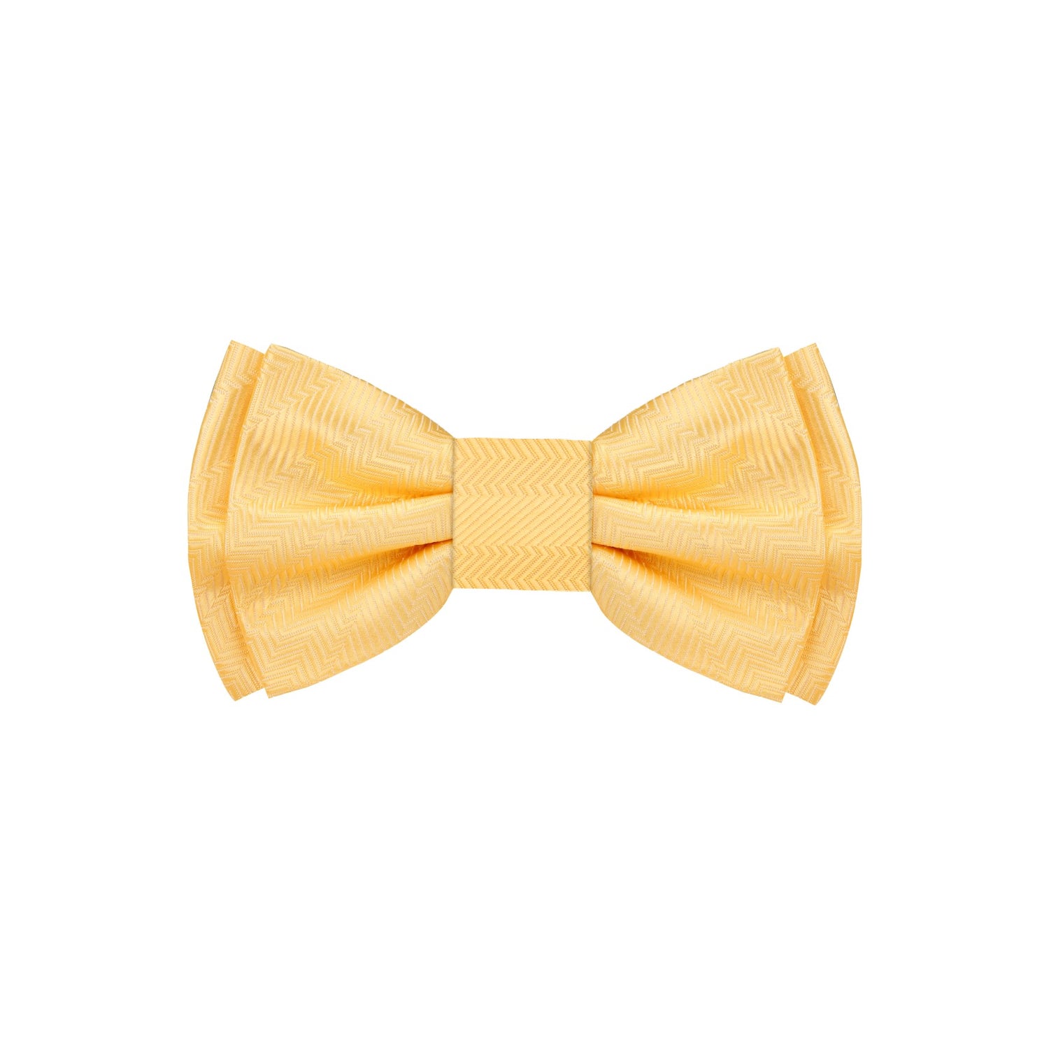 A Dandelion Yellow Solid Pattern Self Tie Bow Tie 