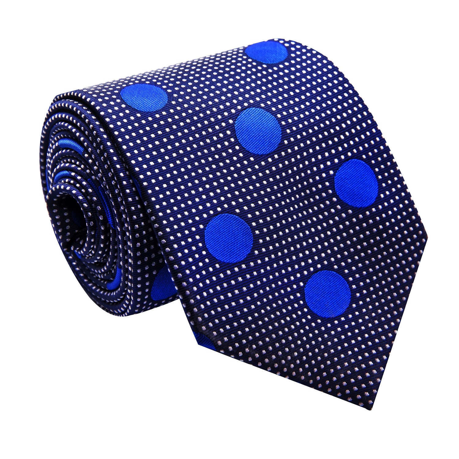 blue blue polka tie  