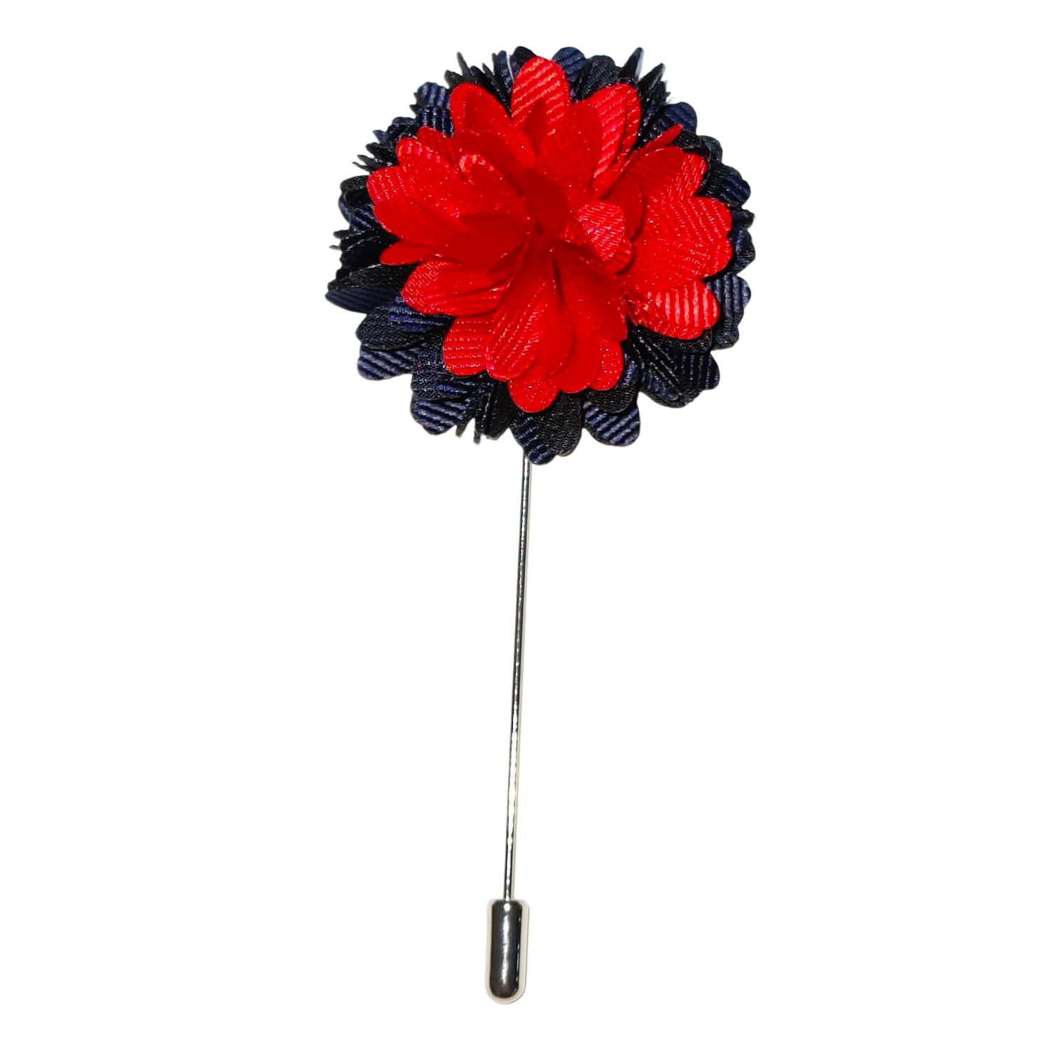 Blue, Red Blossom Lapel Pin