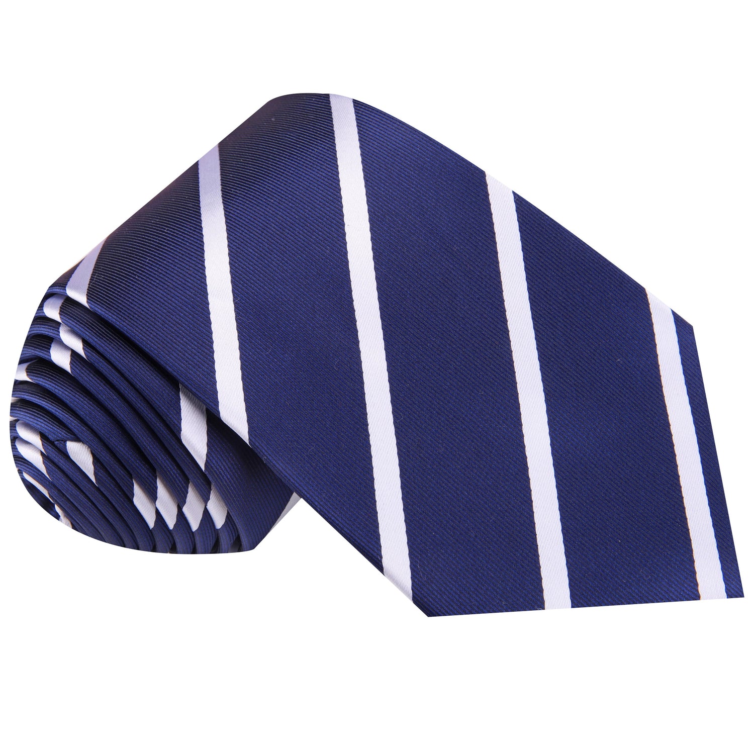 Blue with White Stripe Necktie  