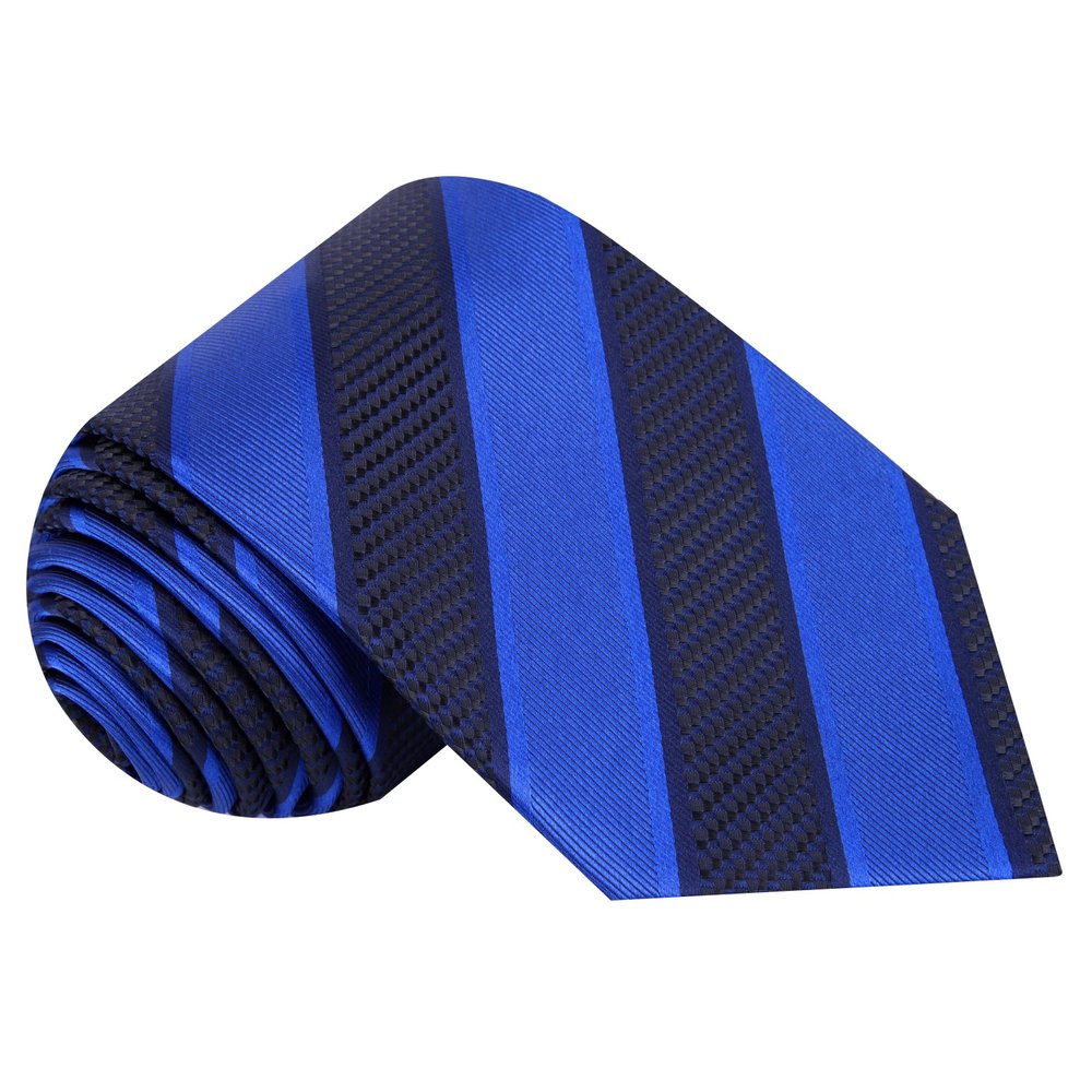 Dark Blue Stripe Tie||Dark Blue