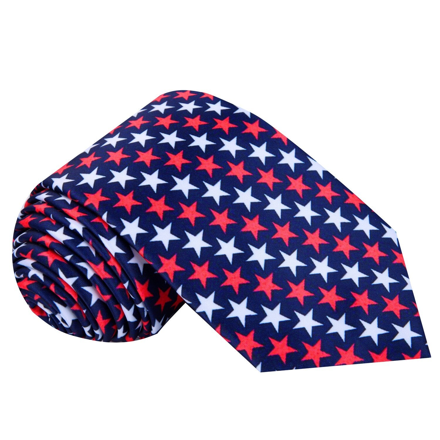 Blue with Red and White Stars Tie  