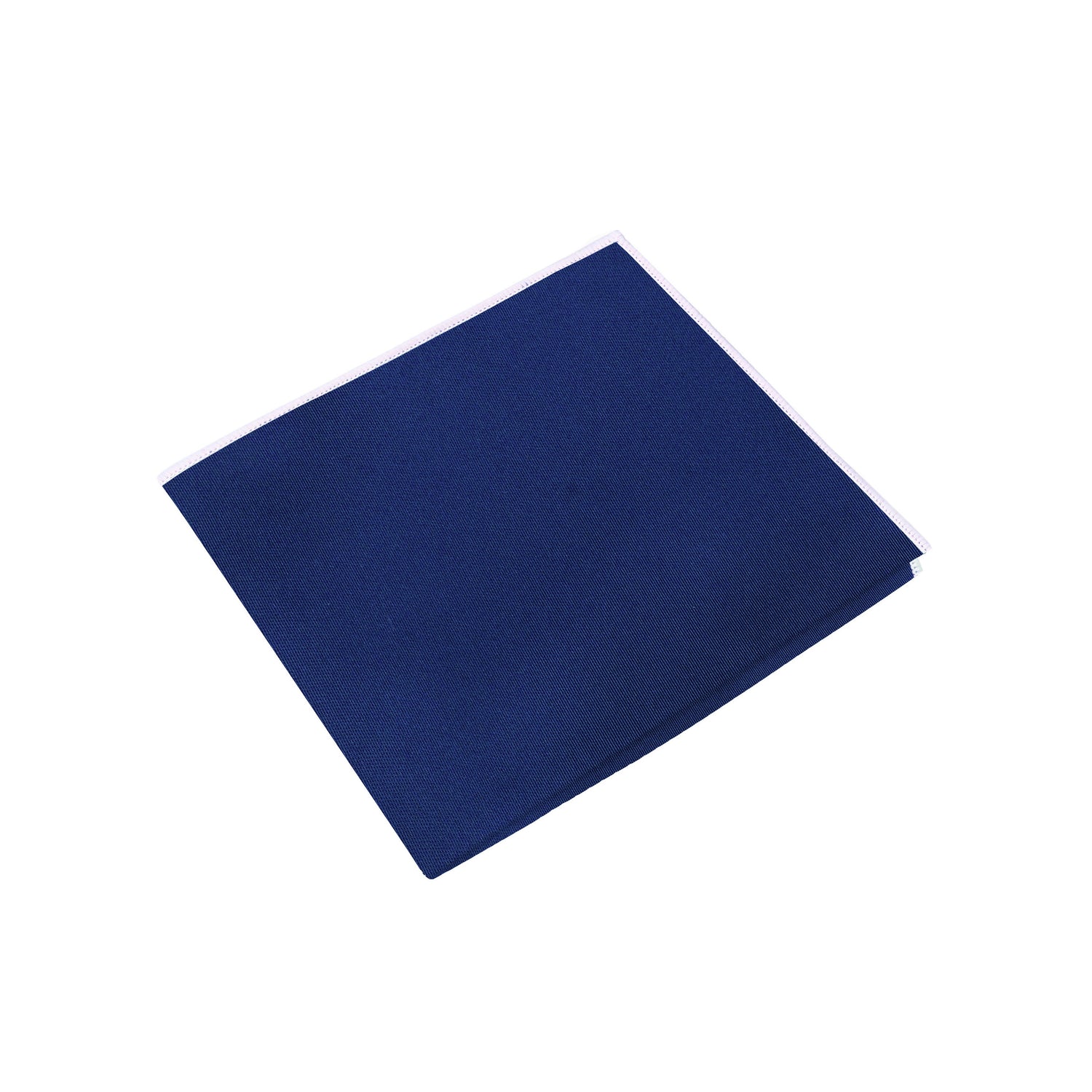 Dark Blue with White Edges Pocket Square