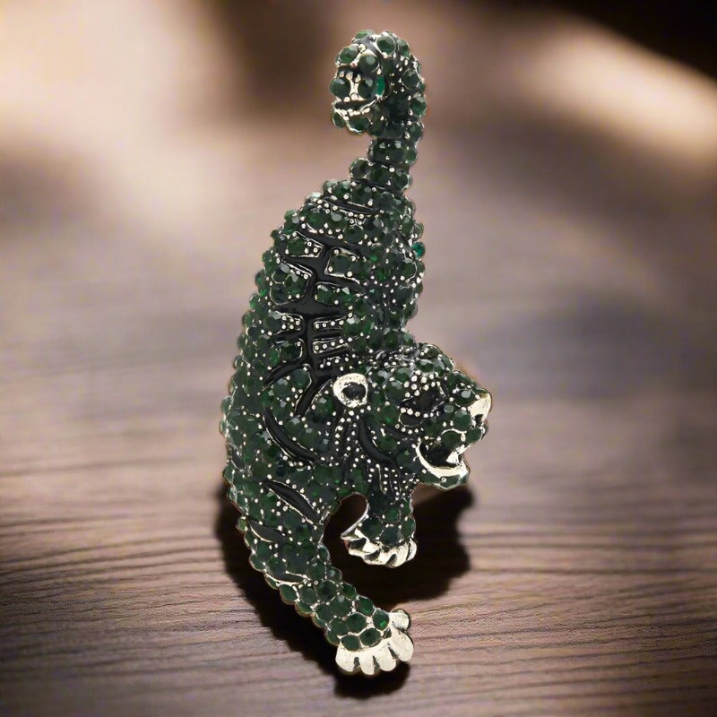 Green Tiger Lapel Pin