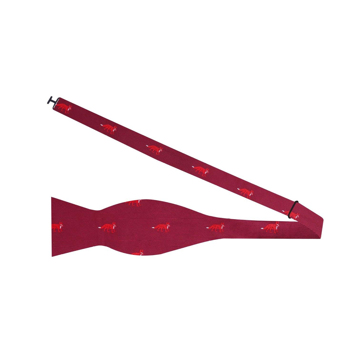 A Deep Red, Red Fox Bow Tie Untied