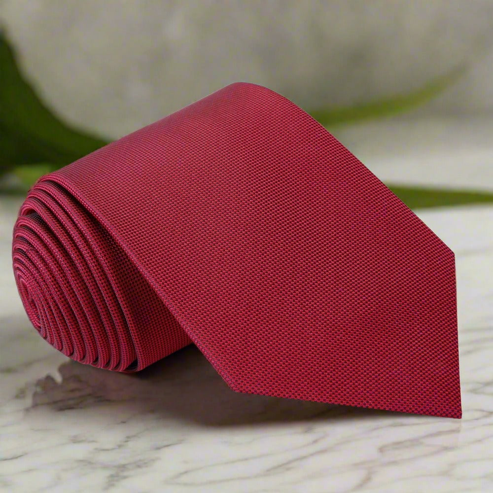 Solid Deep Red Tie