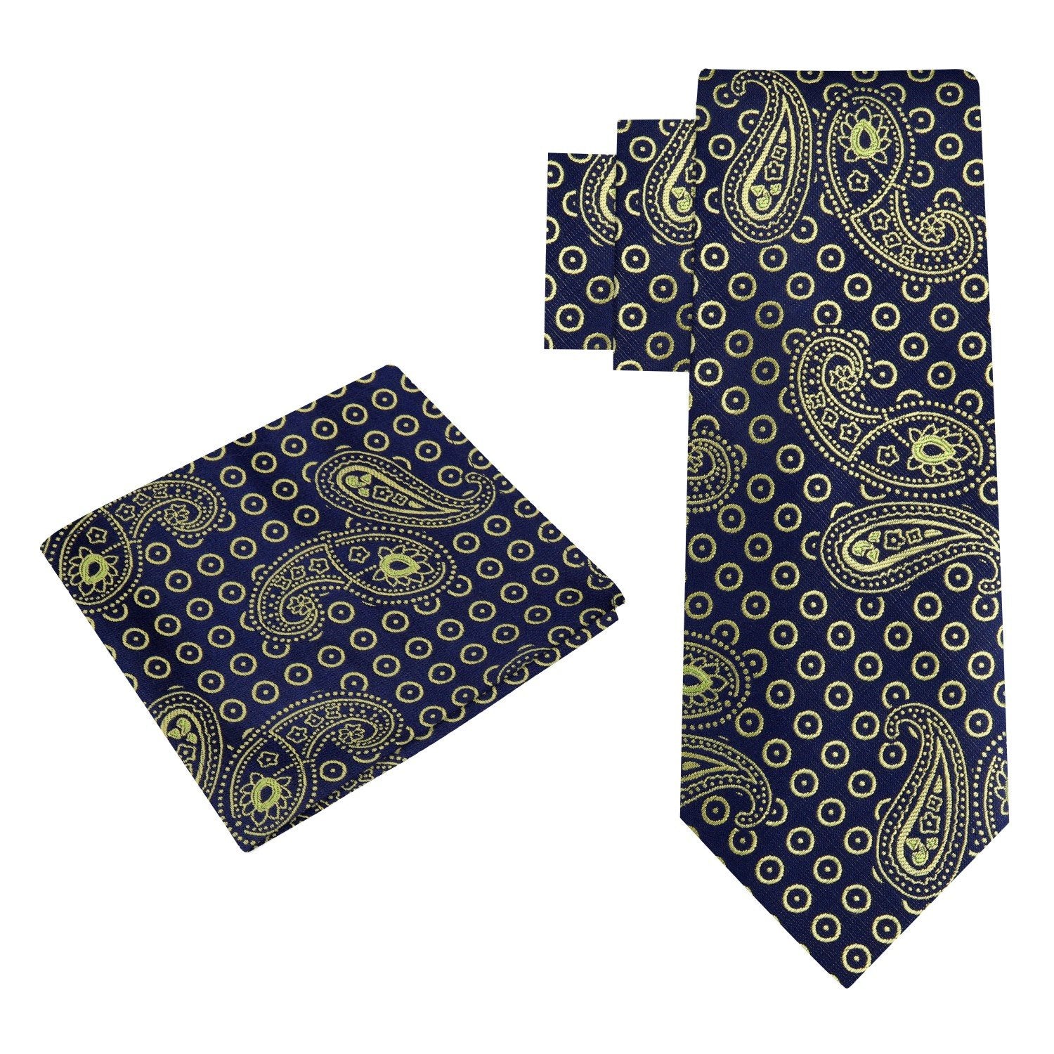 Alt View: Deep Blue, Glow Dots and Paisley Tie and Square