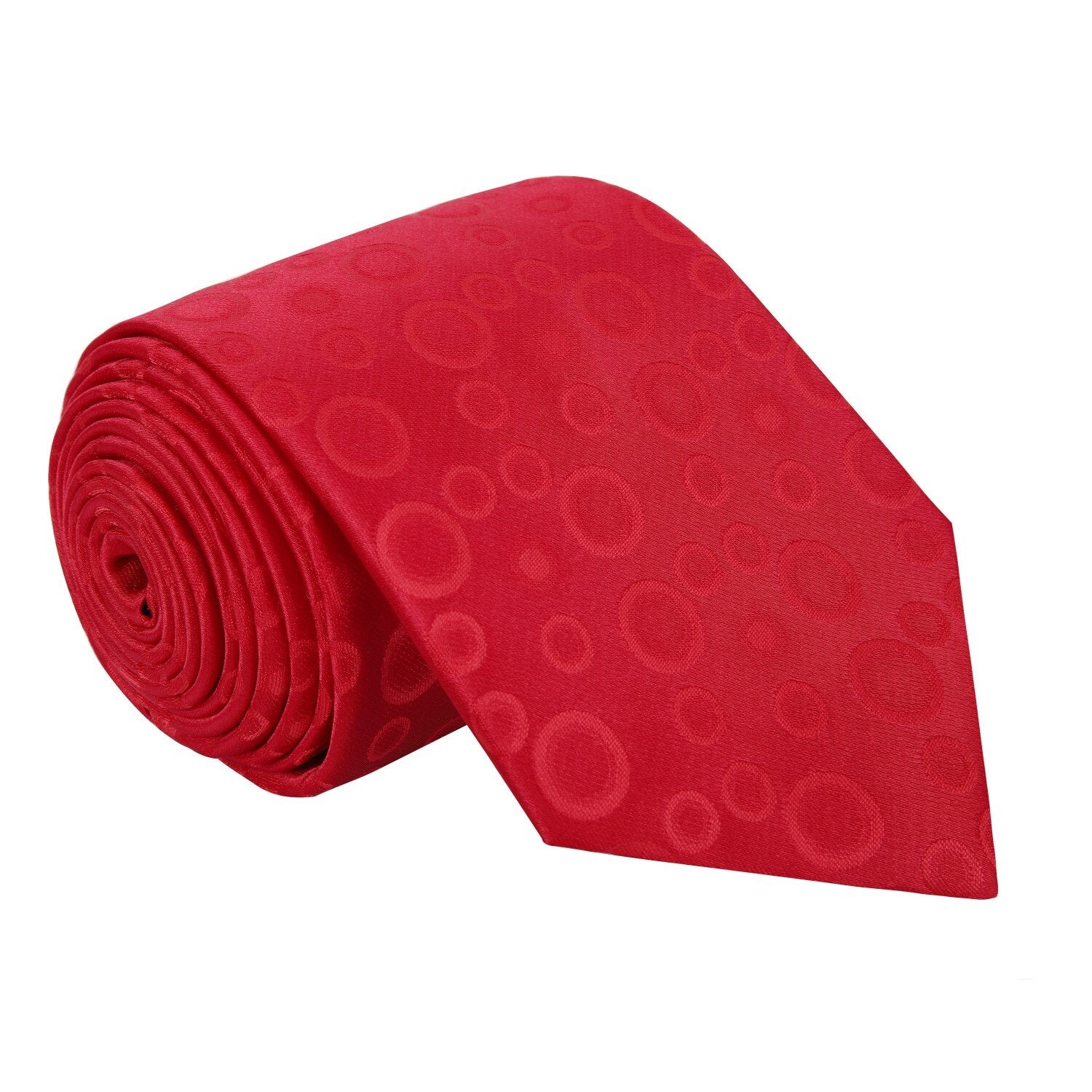 A Red Polka Dot Pattern Silk Necktie 