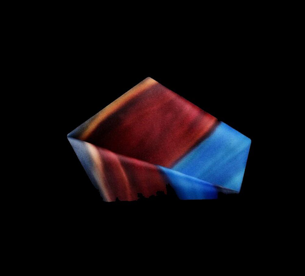 Blue, Red and Orange Abstract Pocket Square