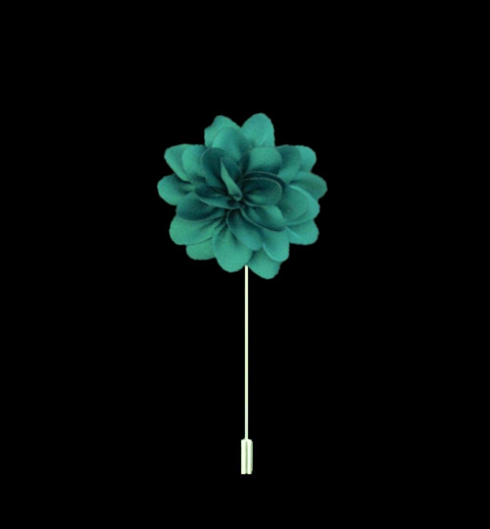 A Light Emerald Color Star Flower Shaped Lapel Pin||Emerald