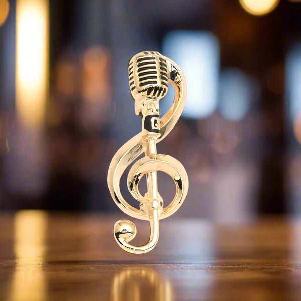 Microphone Shirt With Music Notes And Clef. Musician. Gold. Microphone Shirt With Music Notes And Clef. Musician. Gold.