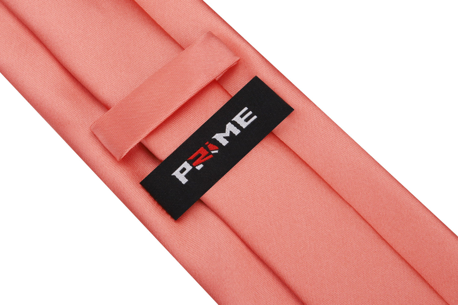 Solid Glossy Rich Coral Silk Necktie Keep