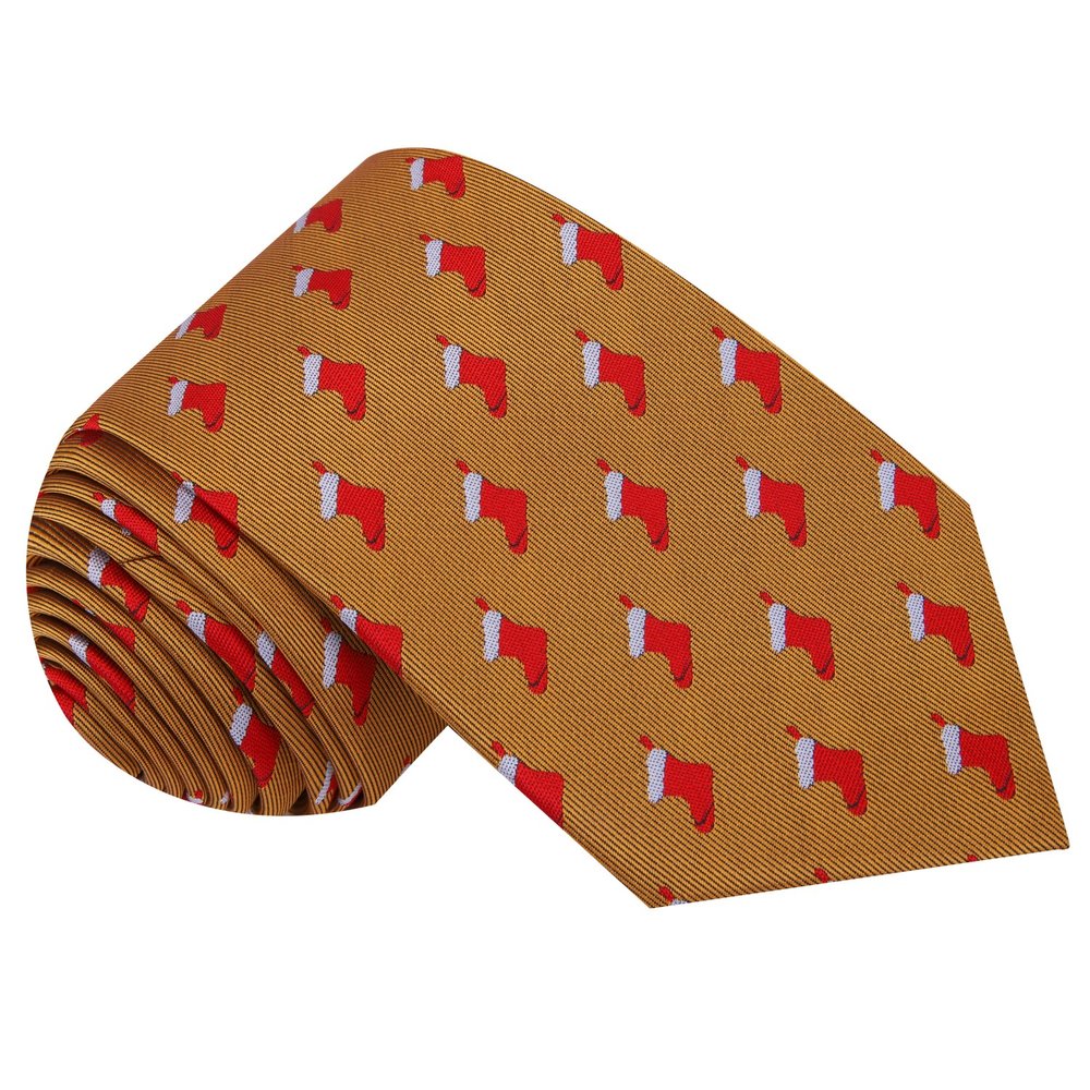 Gold, Red Stockings Tie||Old Gold