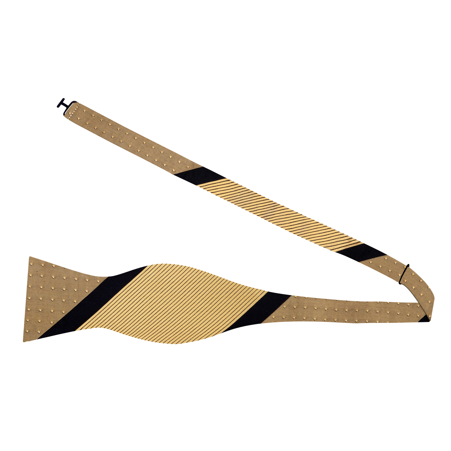 Self Tie: Gold Black Adagio Bow Tie