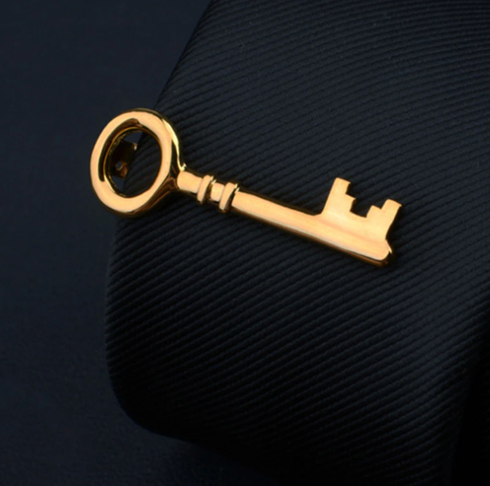 Golden Key  Tie Bar