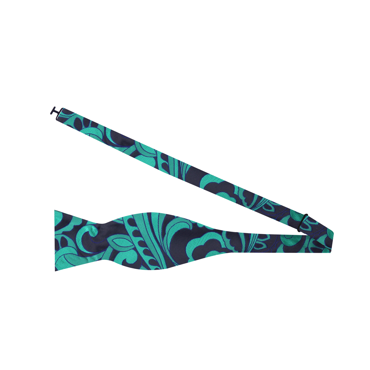 Black, Green Abstract Bow Tie Self Tie