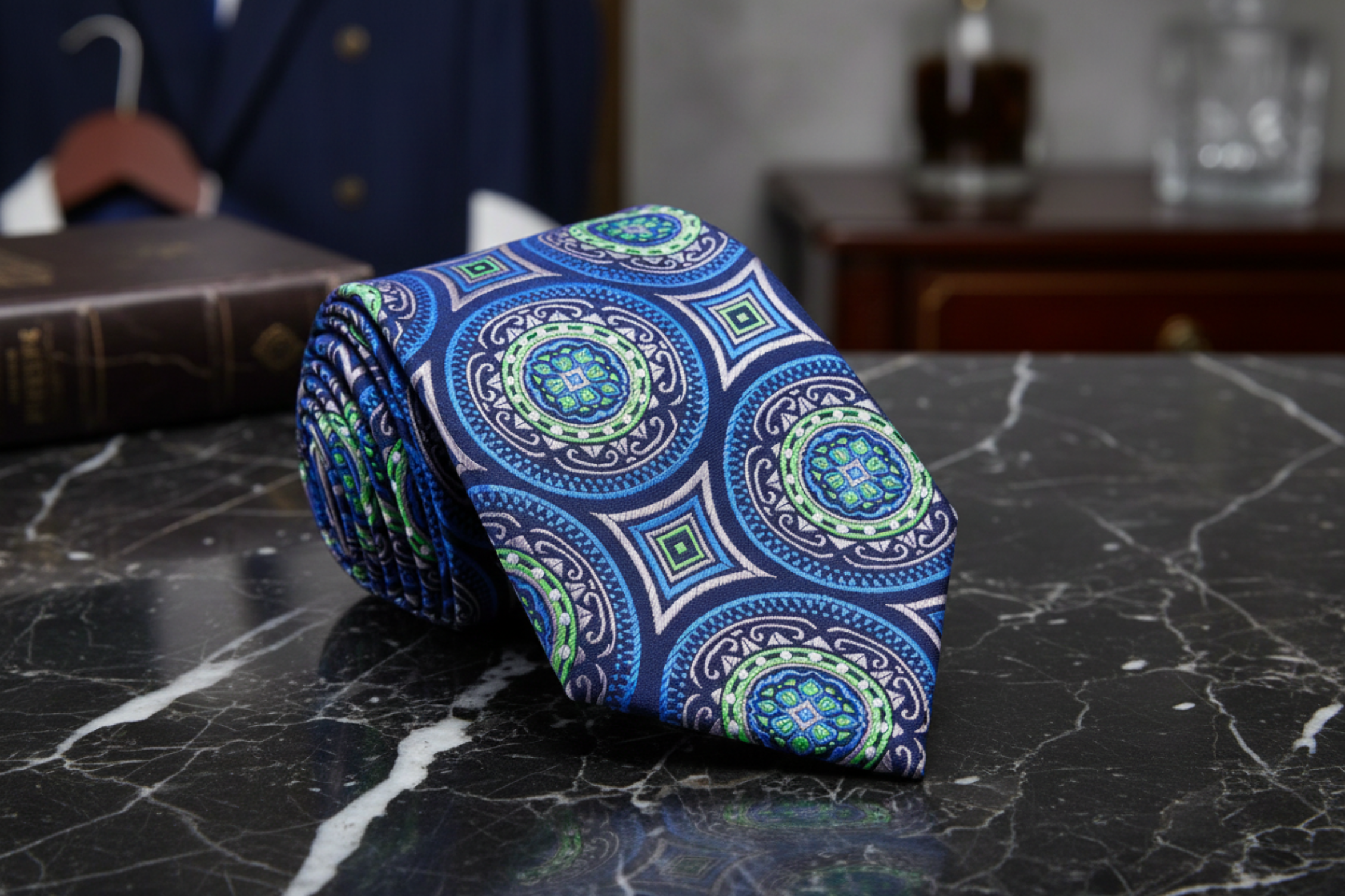 Abstract Orbit Necktie – Circular Pattern Formal Tie