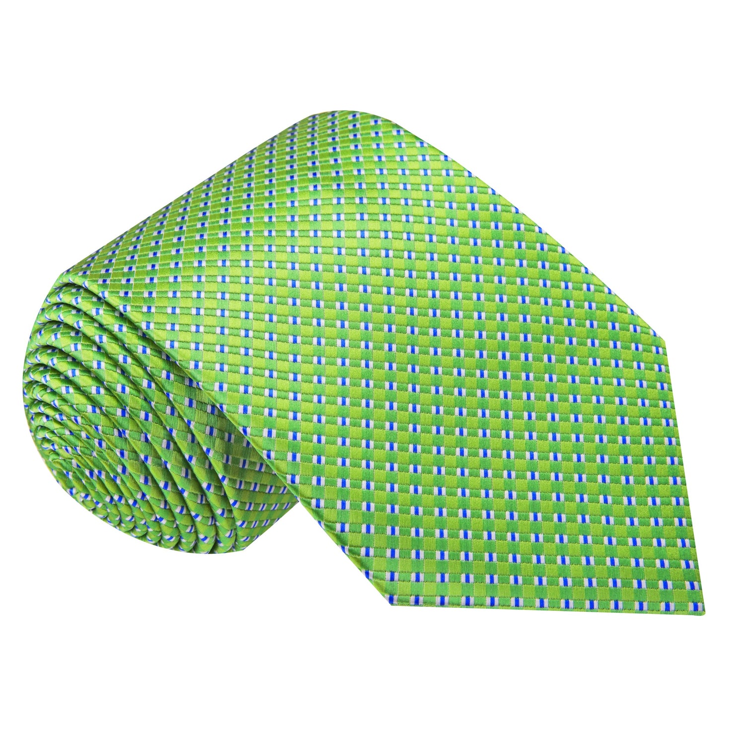 Green and Blue Geometric Metallic Perfection Tie  