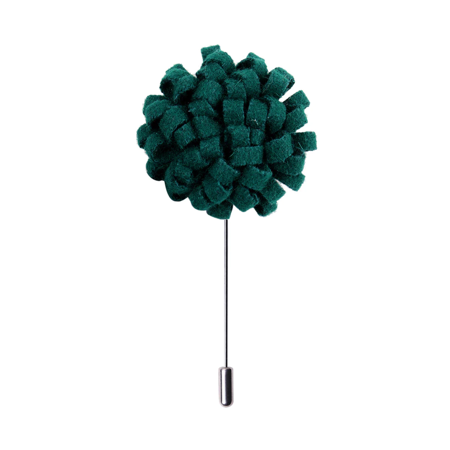 Main View: A Green Knit Burst Lapel Pin||Green