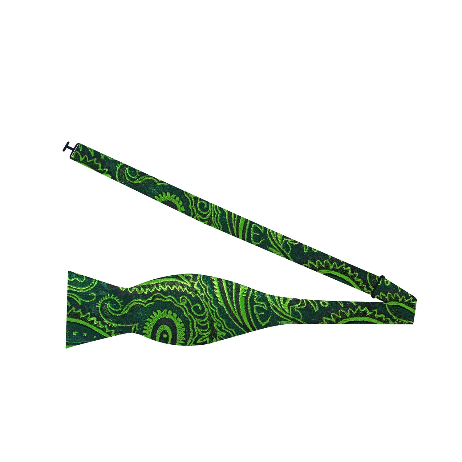 Green Paisley Bow Tie 