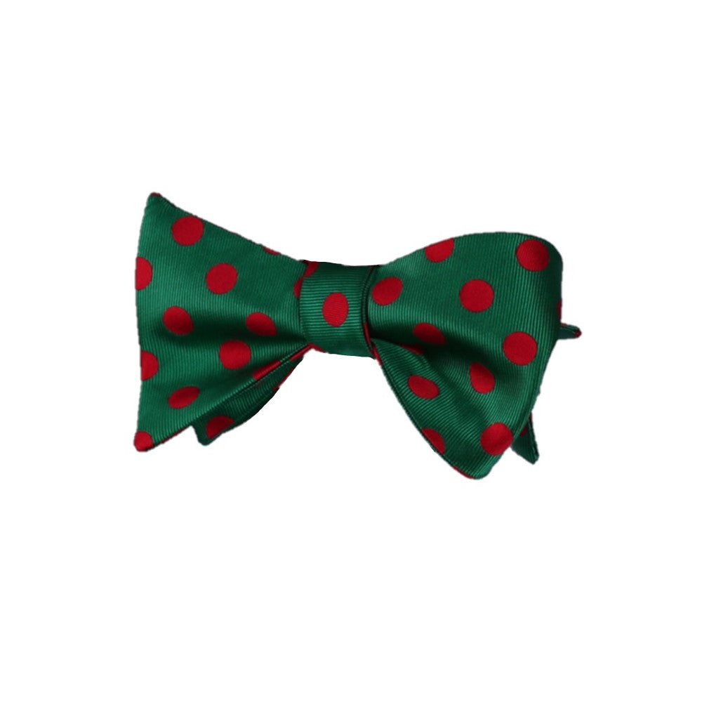 Green Red Polka Bow Tie