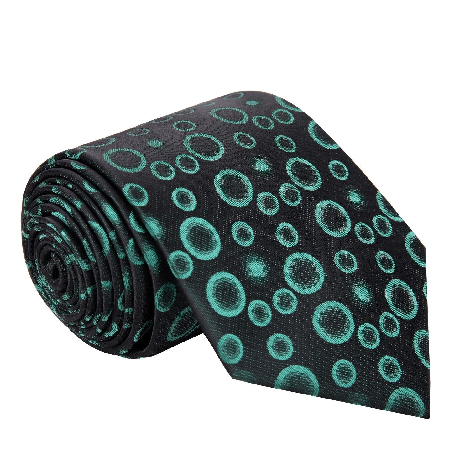 A Dark Green Polka Dot Pattern Silk Necktie 