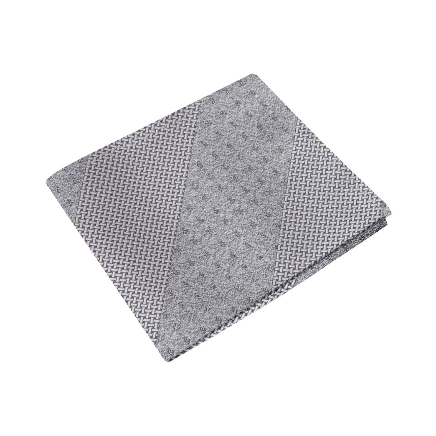 Grey Textured Pocket Square||Grey