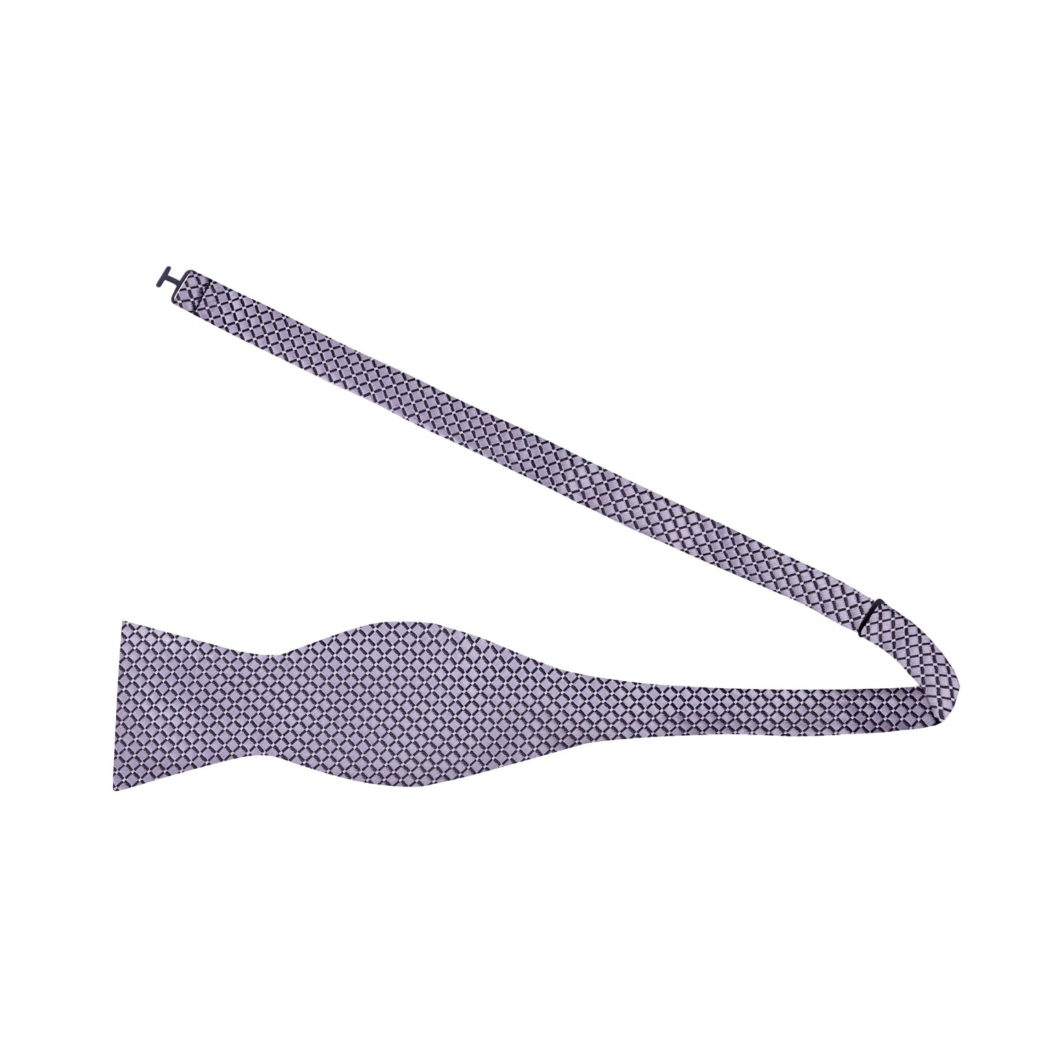 Self Tie Bow Tie: Grey Geometric Bow Tie