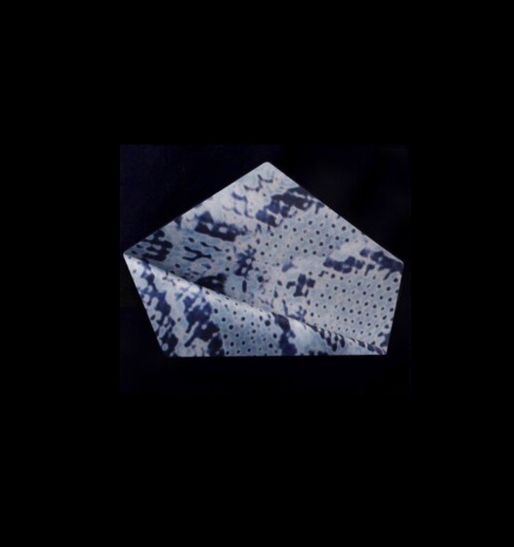 Grey, Black Snakeskin Abstract Pocket Square View 2