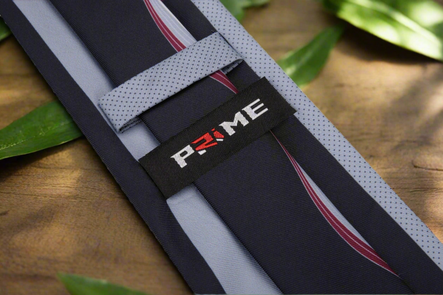 Keep: Grey, Red, and Black Abstract Tie