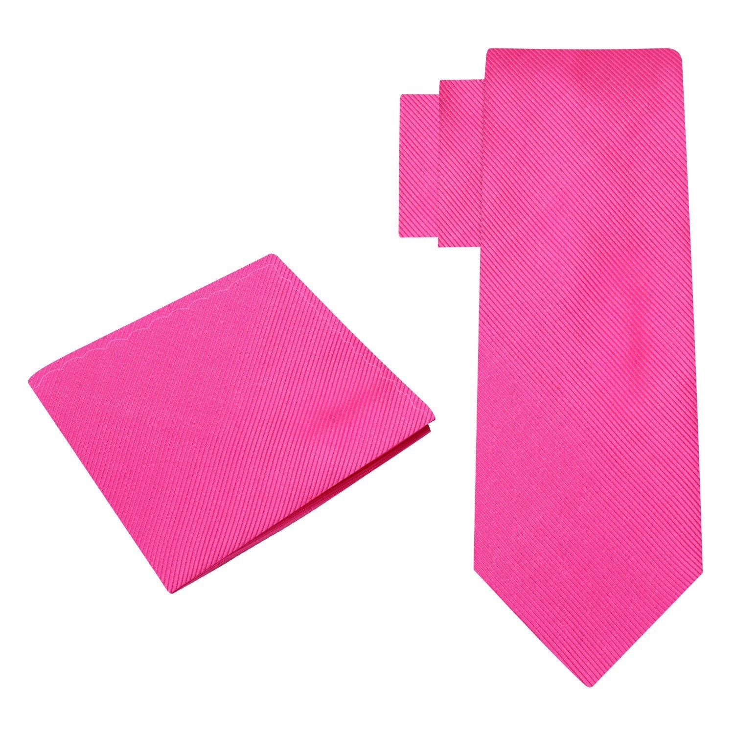 Alt View: Bright Pink Tie and Square