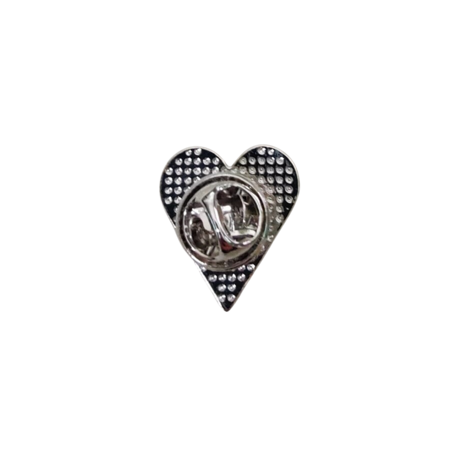 Back Red Heart Shaped Lapel Pin