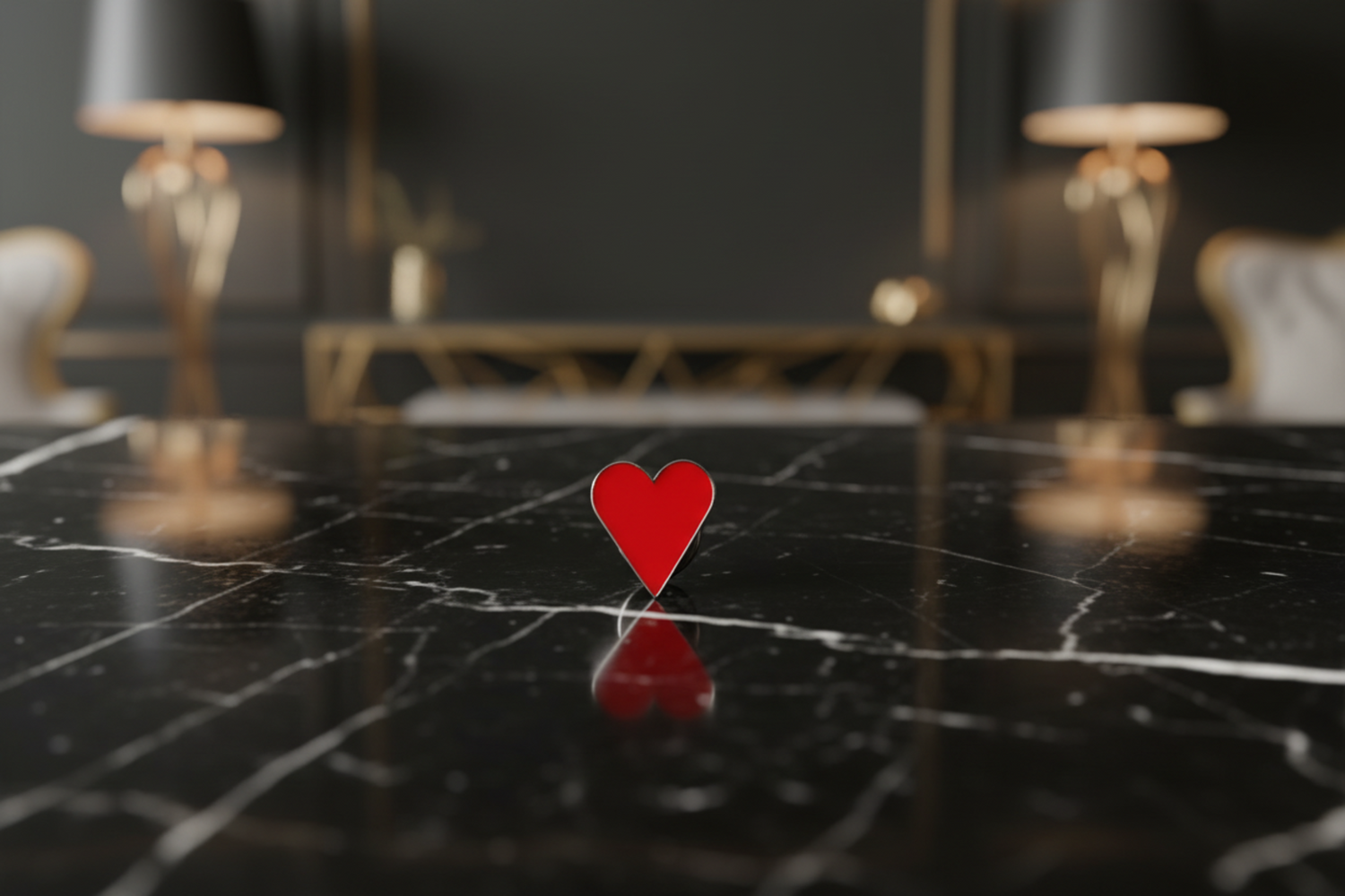 Red Heart Shaped Lapel Pin 2