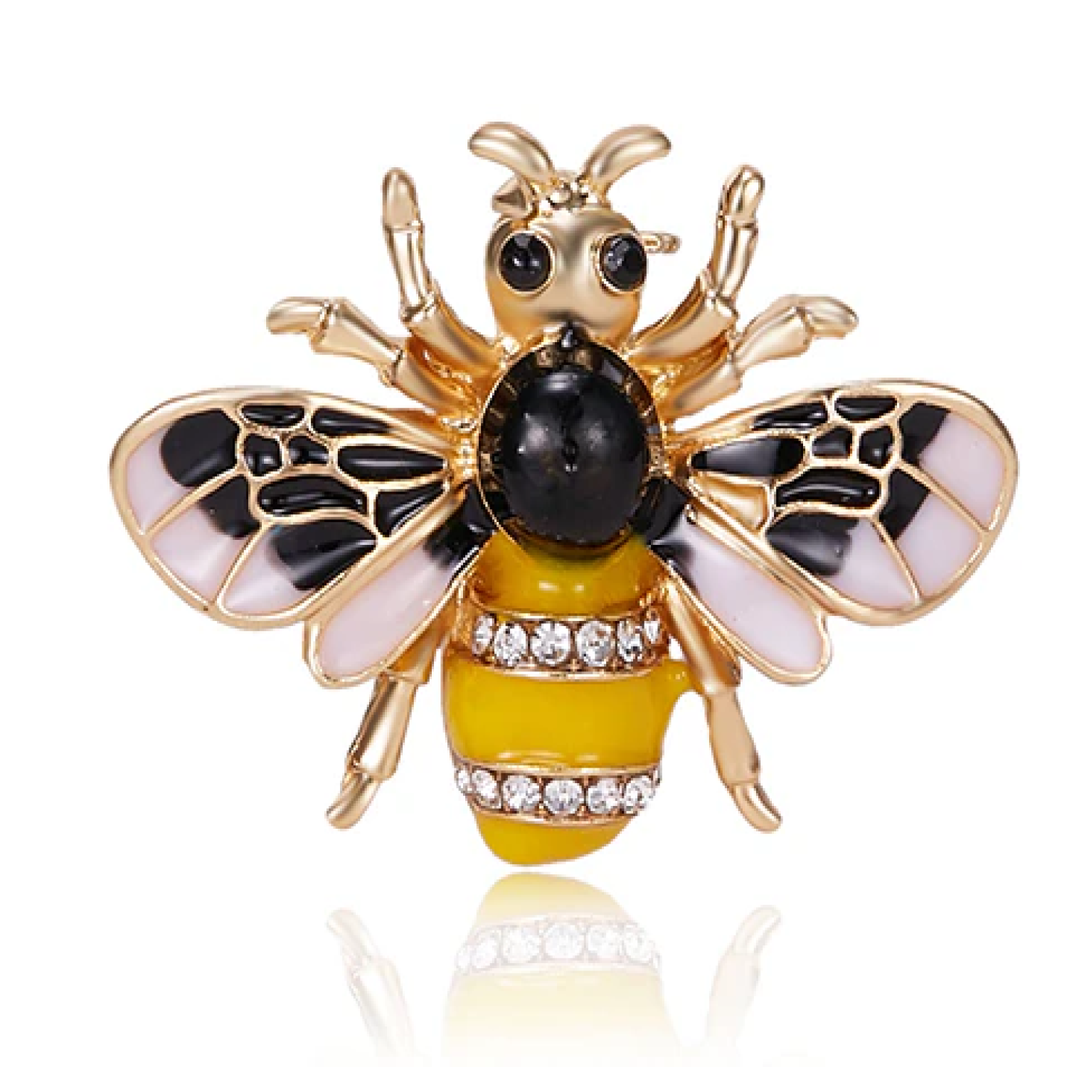 LMH Pin Pinback Tie Lapel Brooch HONEY BEE Smiling Face on Small