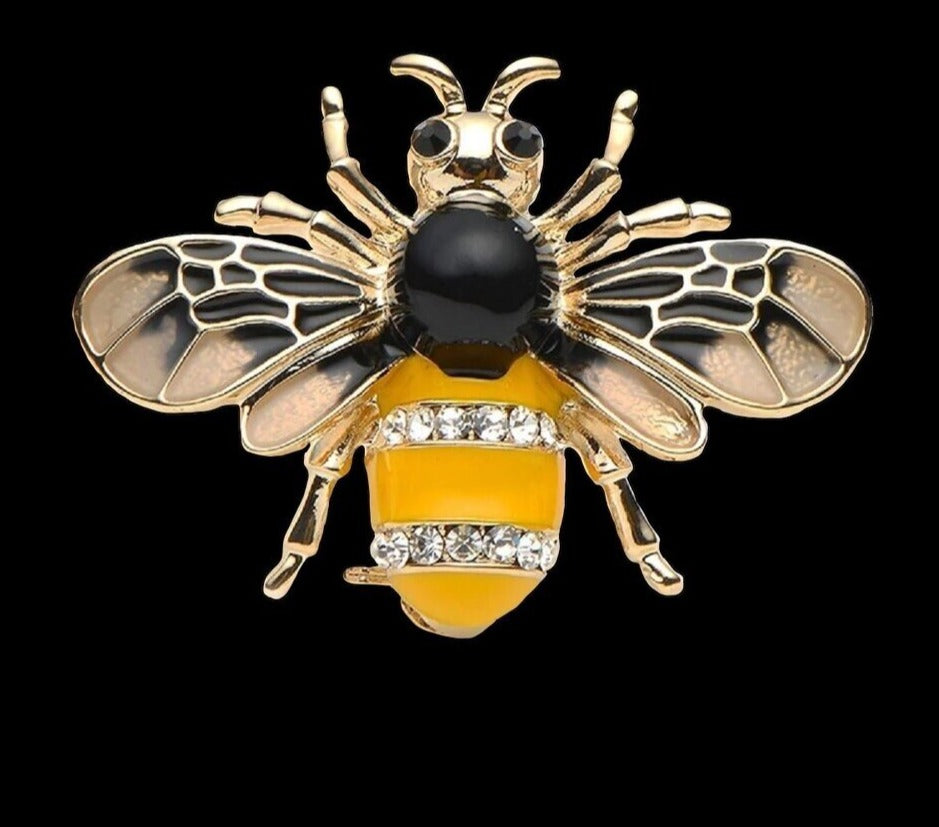 Honey Bee With Black Circle Stone