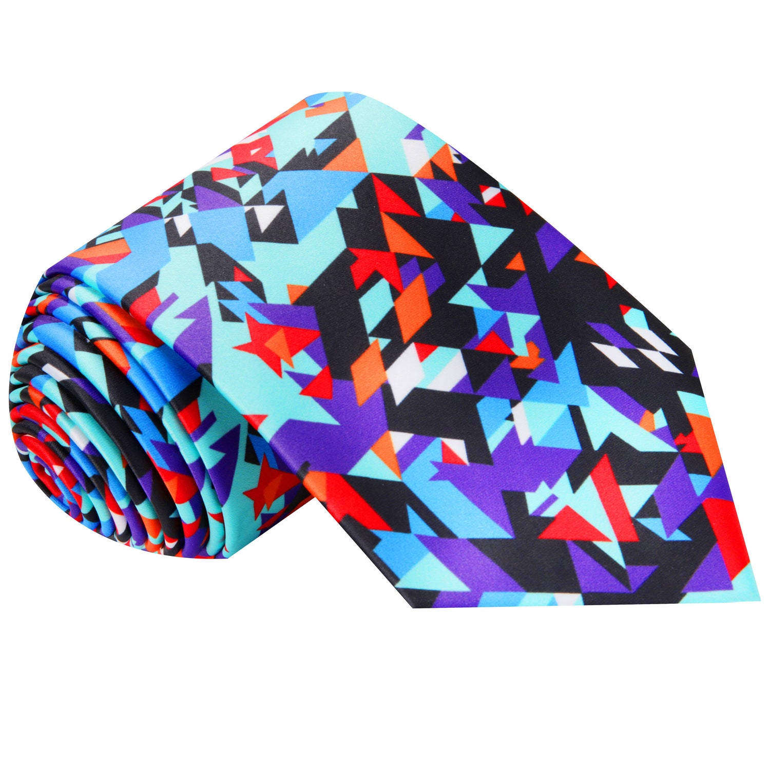 Multi Color Abstract Shapes Tie  